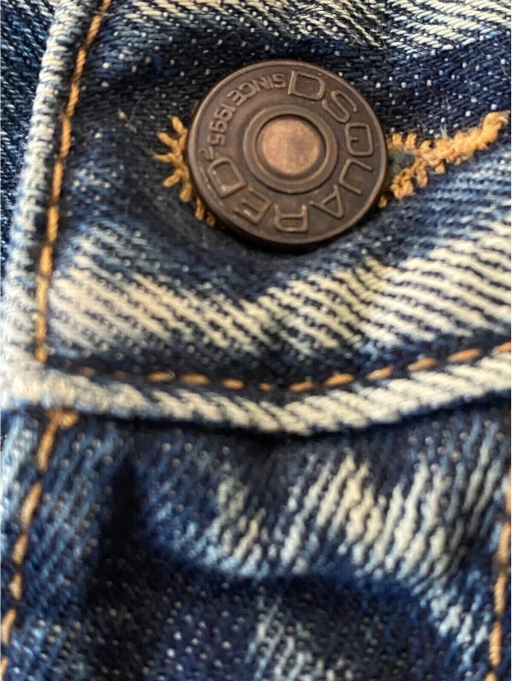 Dsquared2 Paint Splashed Distressed Denim Jeans Men`s IT 50 US 36 Holes Patches
